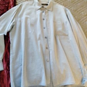 Long Sleeve Bugatchi Uomo XL Periwinkle Casual Dress Shirt